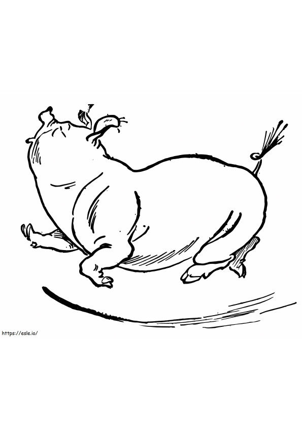 Coloriage Cochon dansant à imprimer dessin
