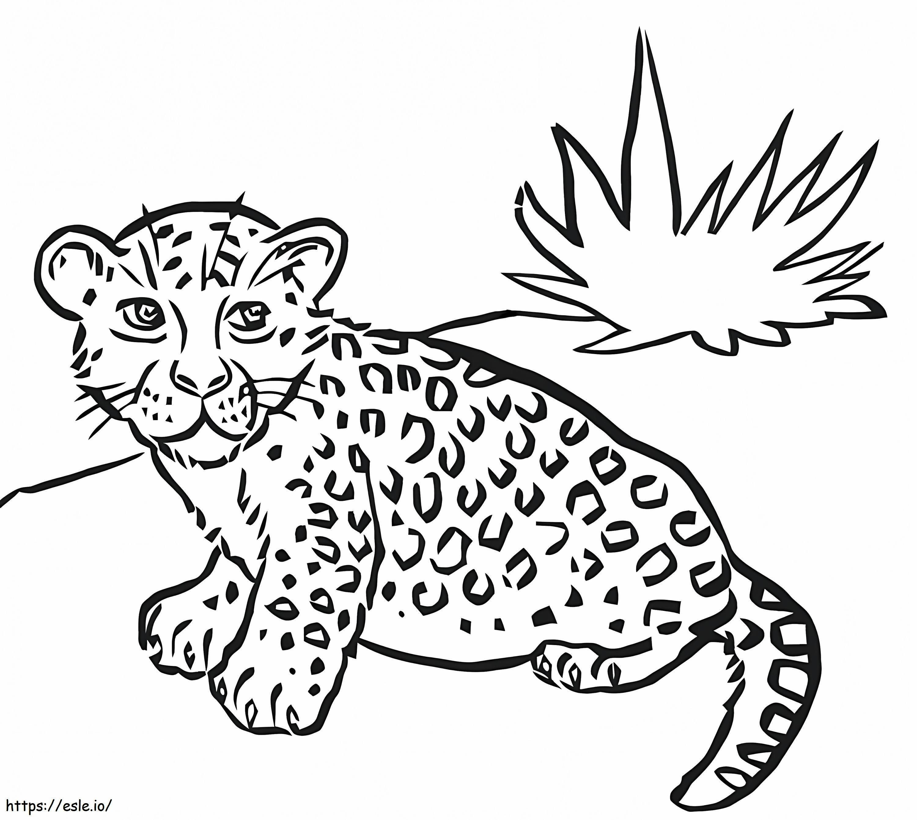 Desenho de leopardo para colorir