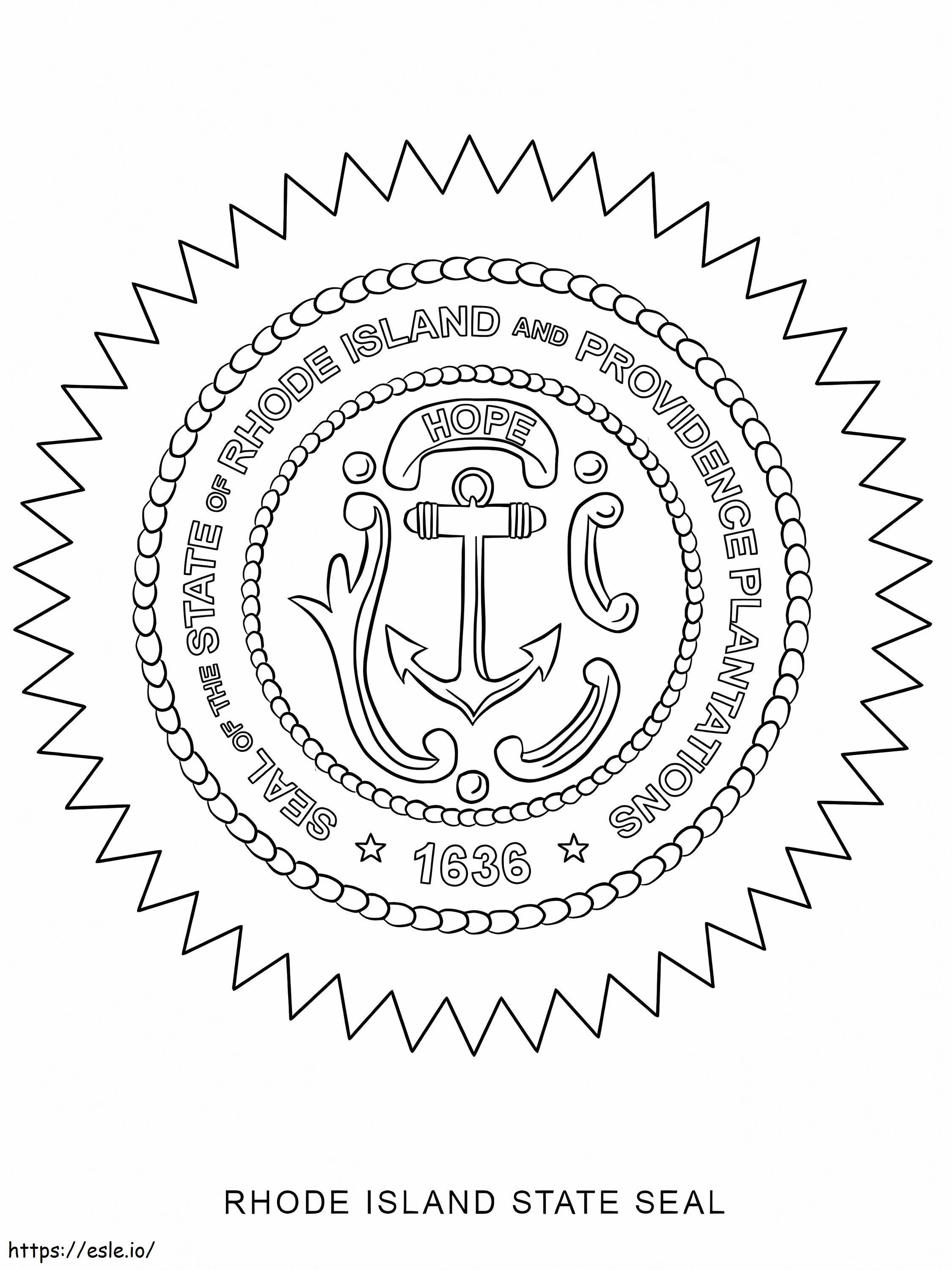 Rhode Island State Seal coloring page