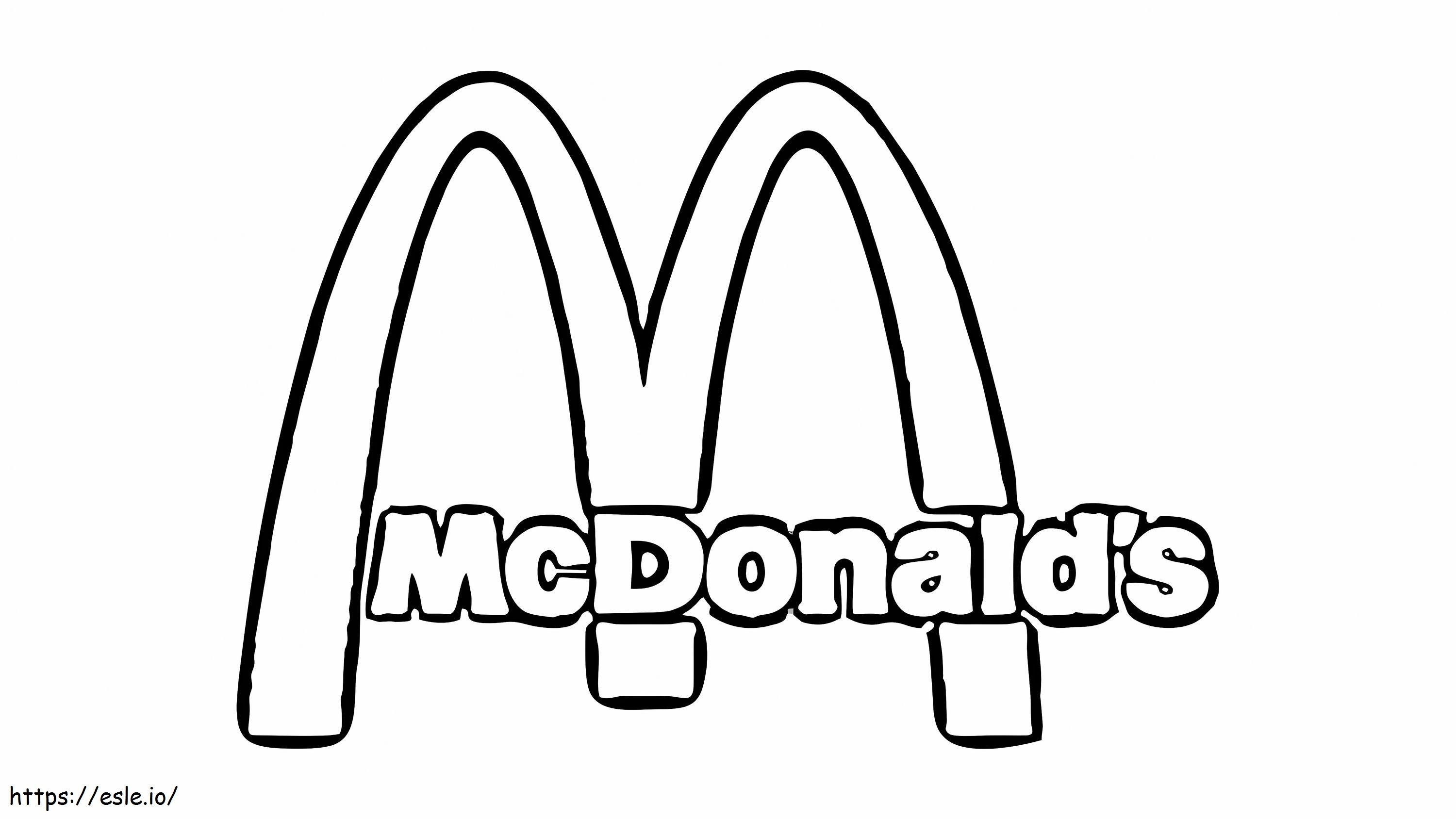 Logotipo De McDonald's para colorear