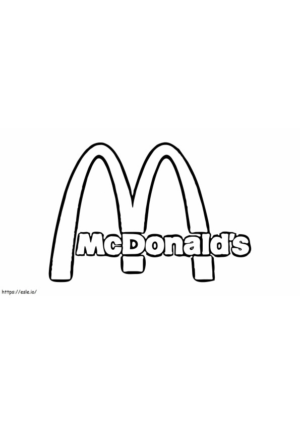 マクドナルドのロゴ ぬりえ - 塗り絵