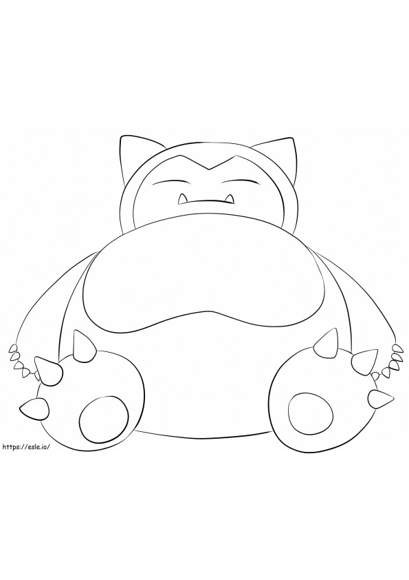 Funny Snorlax coloring page