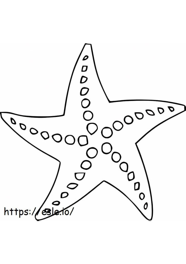 Simple Starfish coloring page