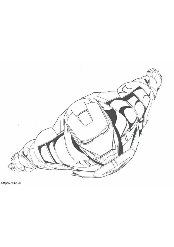 Ironman Flying coloring page