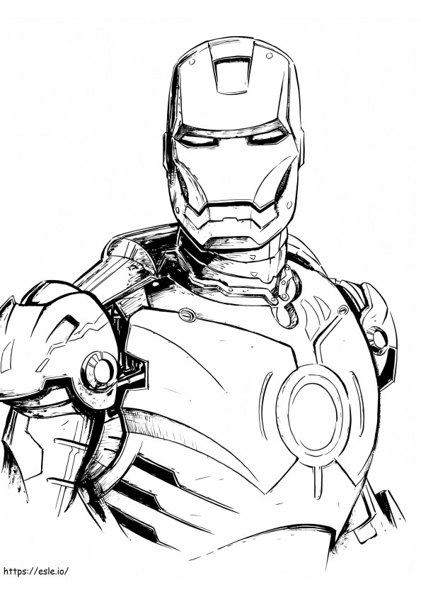 Iron Man-schets kleurplaat