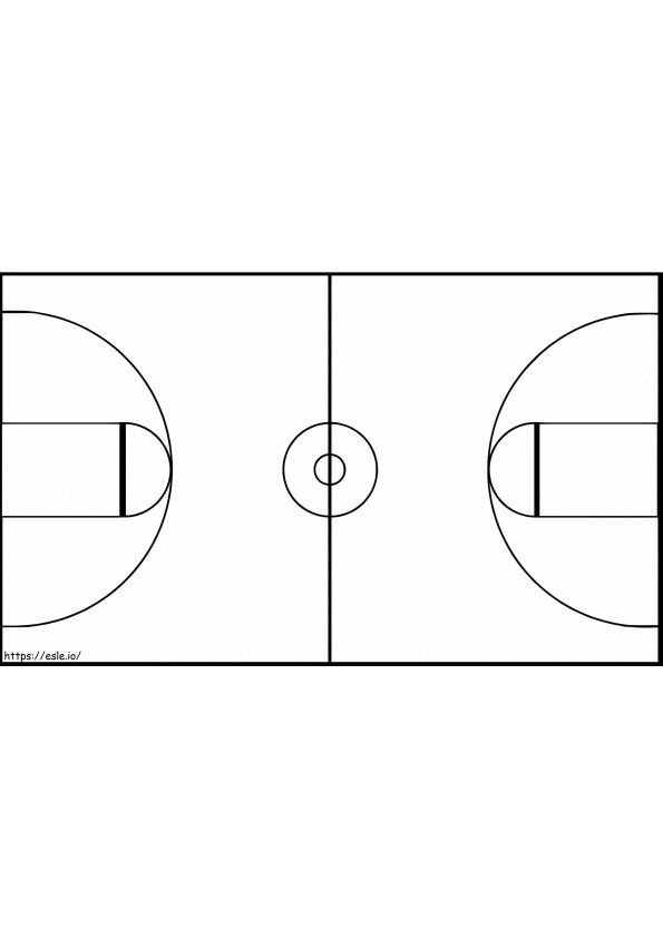 Basketball Platz ausmalbilder
