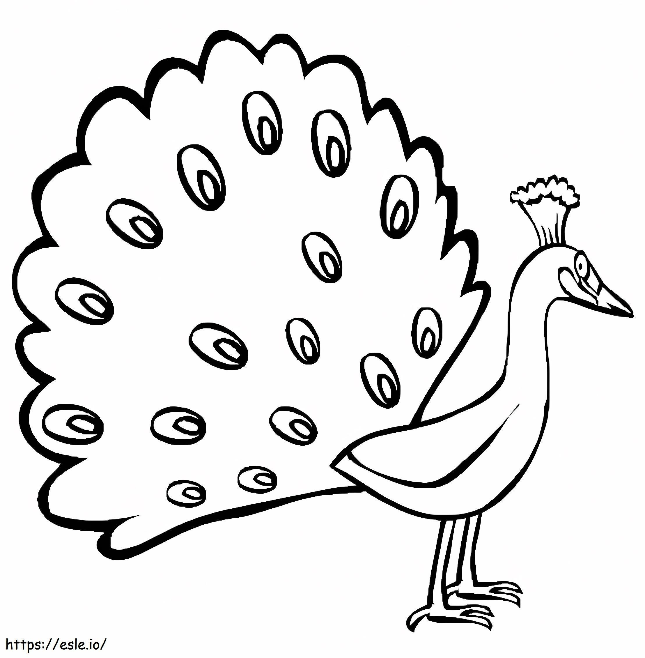 Perfect Peacock coloring page