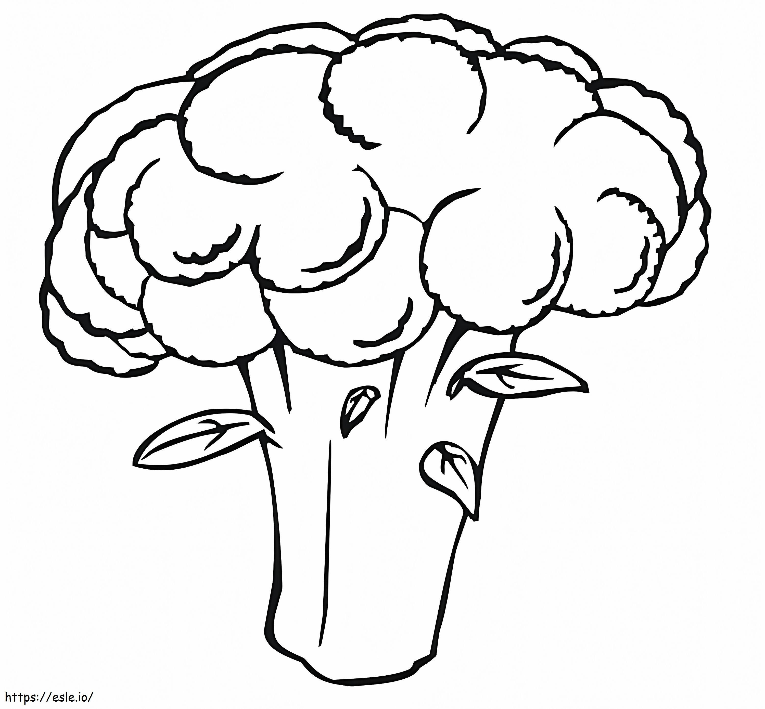White Cauliflower coloring page