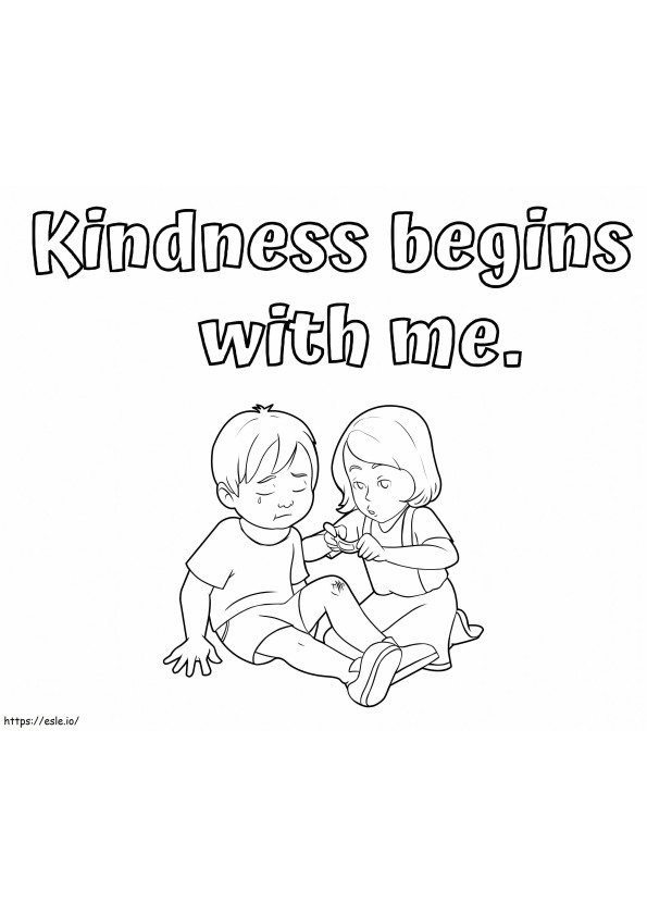 Kindness Begins With Me coloring page