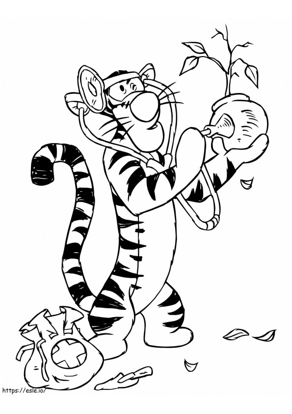 Doctor Tigger coloring page