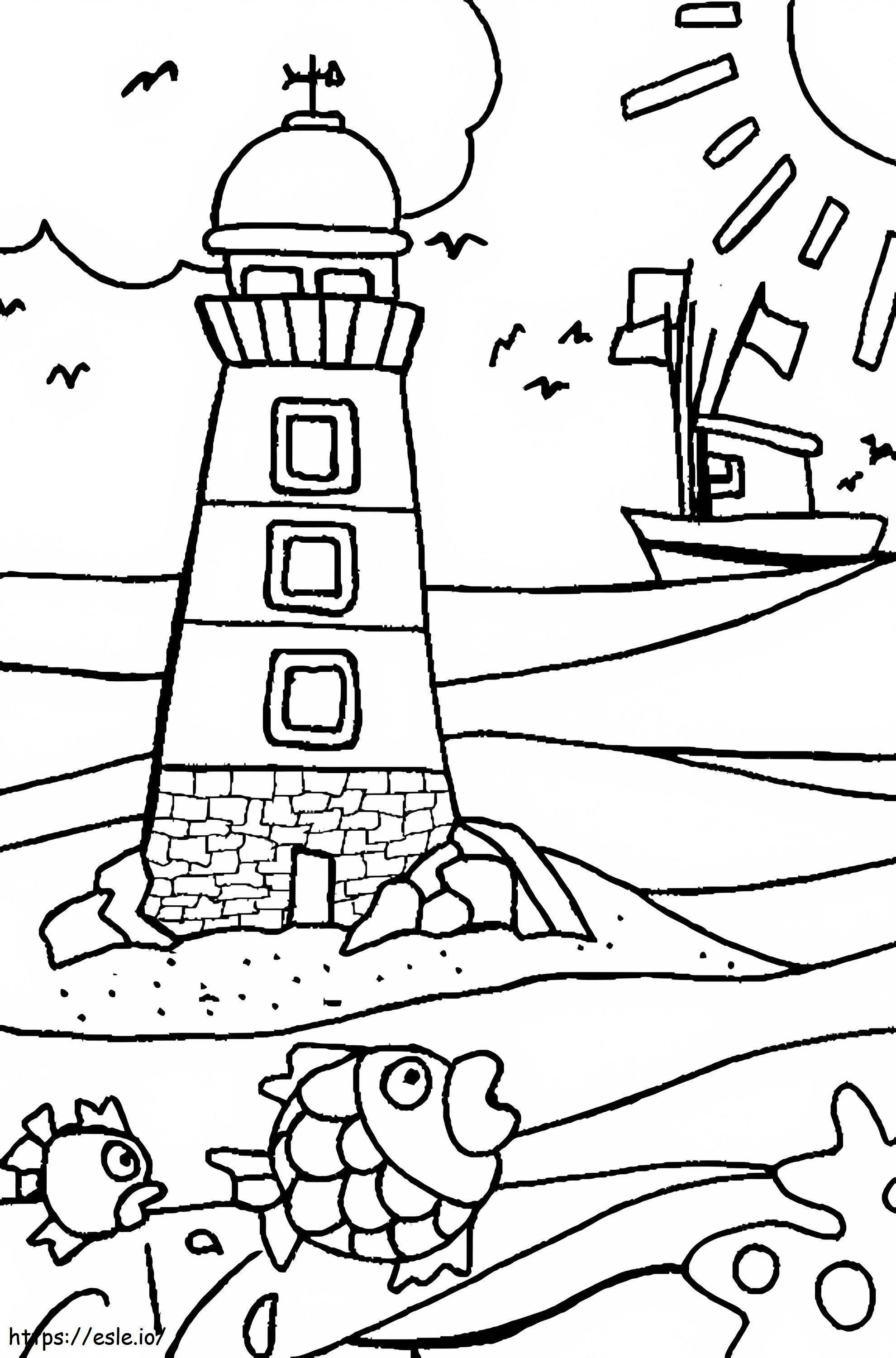 Normal Lighthouse coloring page
