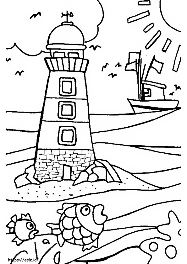 Normal Lighthouse coloring page