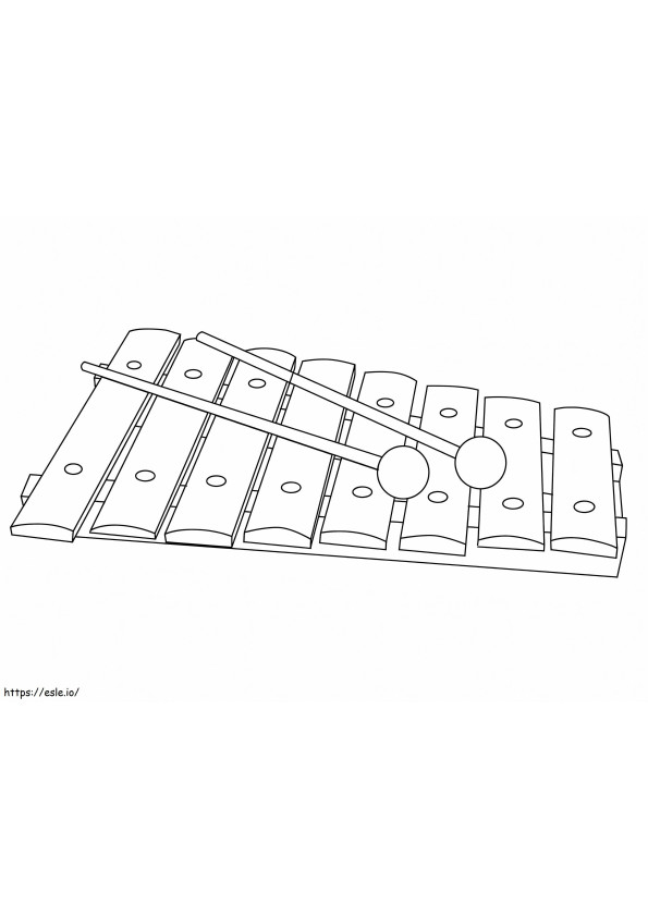 Coloriage Xylophone normal 2 à imprimer dessin