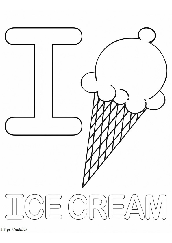 Niedlich, ich, buchstabe, eiscreme