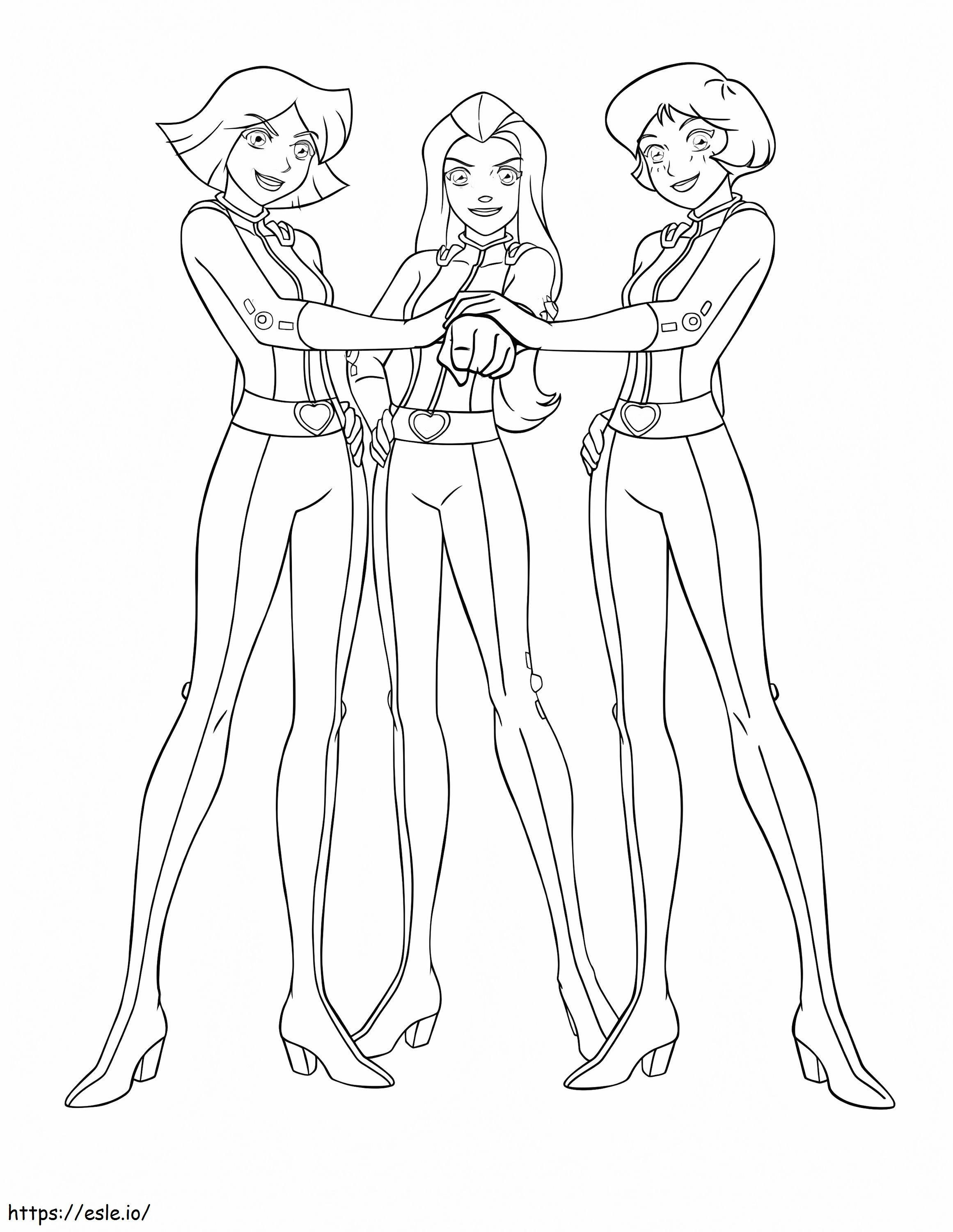 Totally Spies 3 coloring page