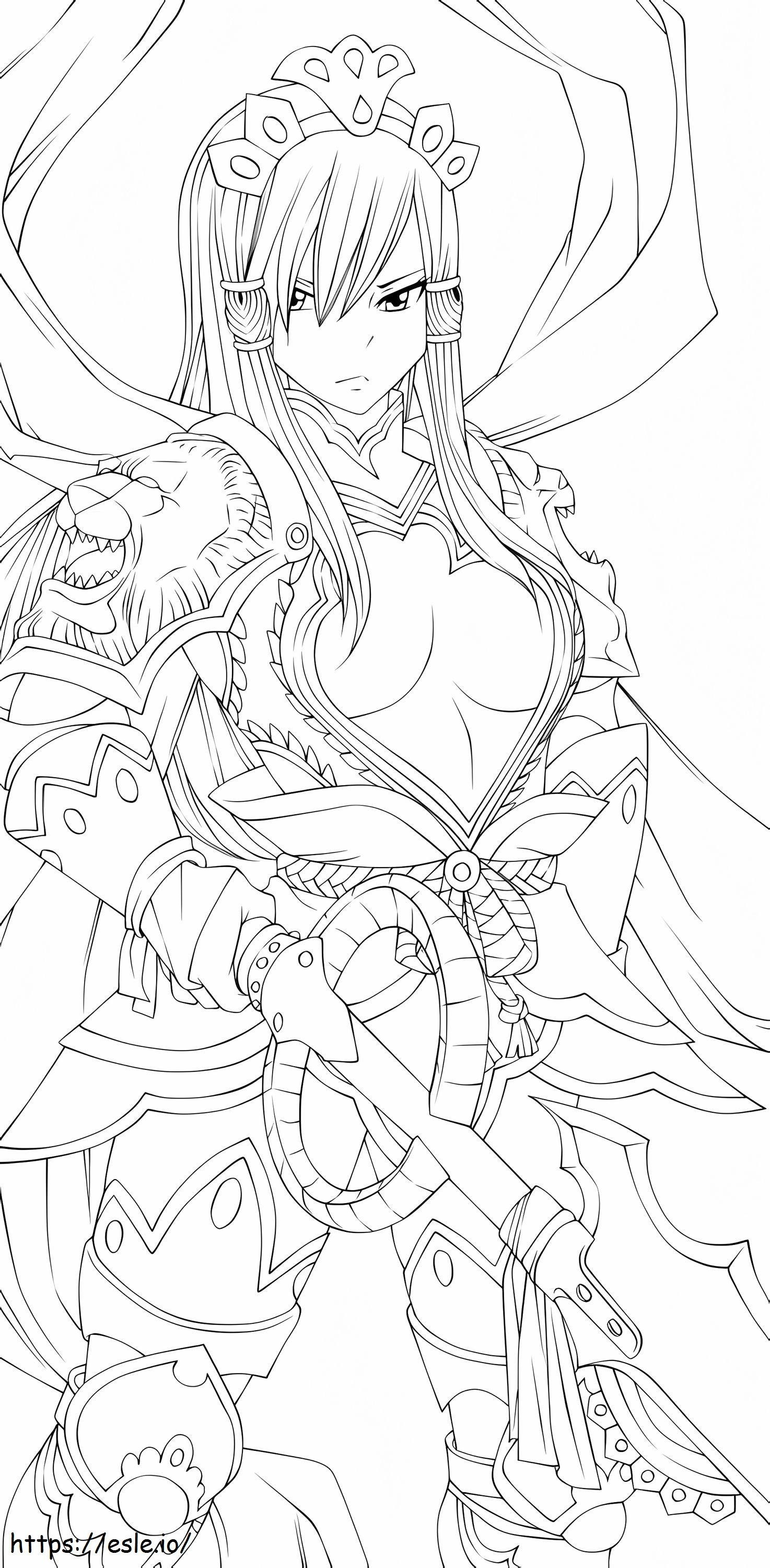 27Erza Nakagami Armor 503X1024 coloring page