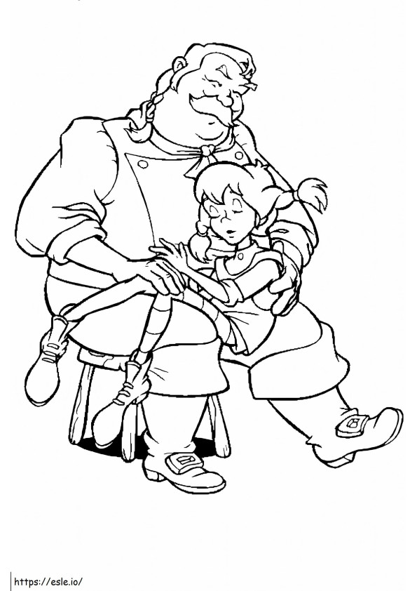 Print Pippi Longstocking coloring page
