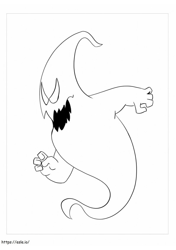 Spooky Ghost coloring page