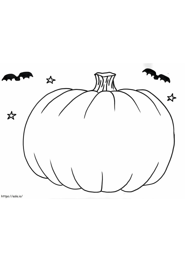Pumpkin And Bat coloring page