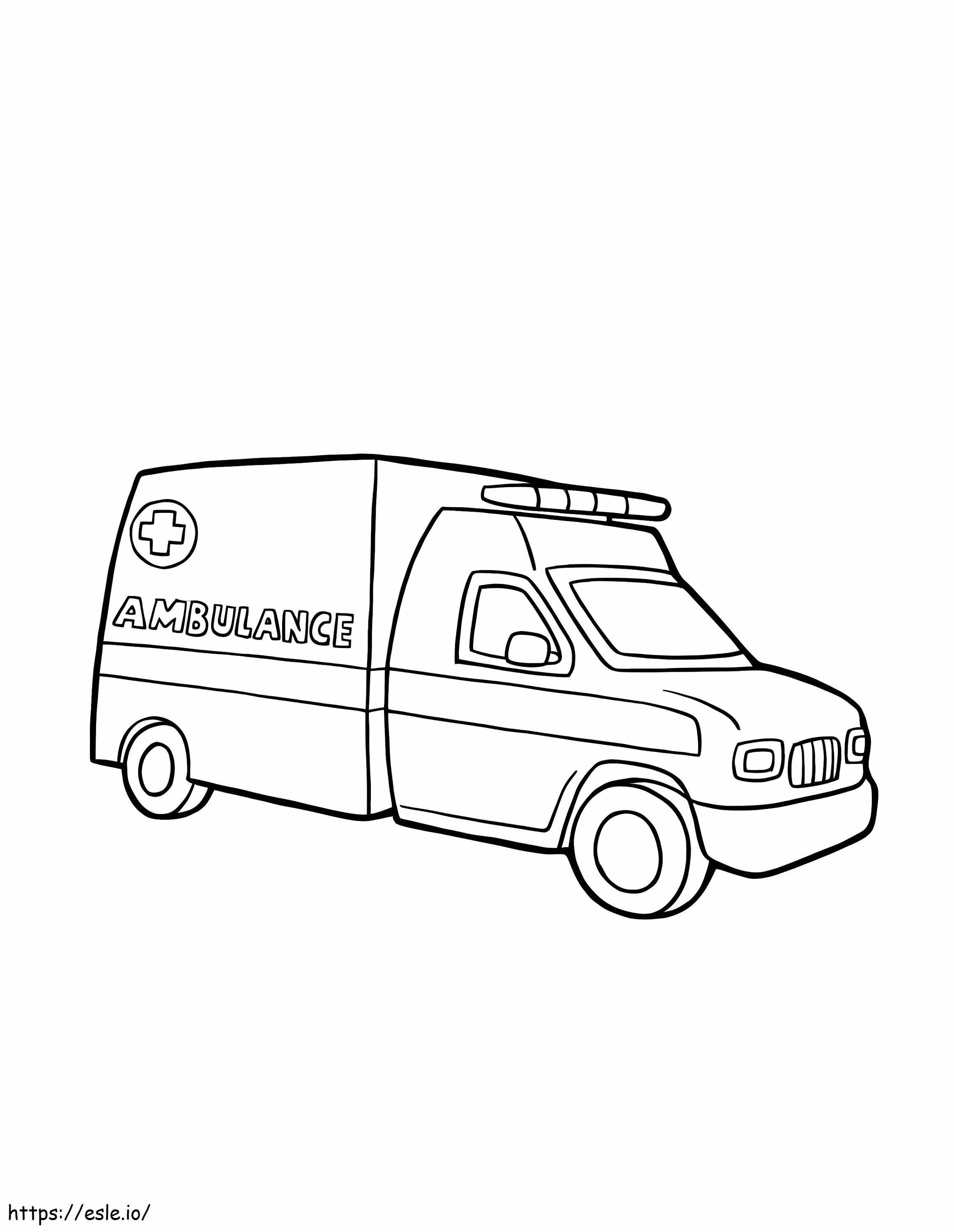 Ambulance 10 coloring page