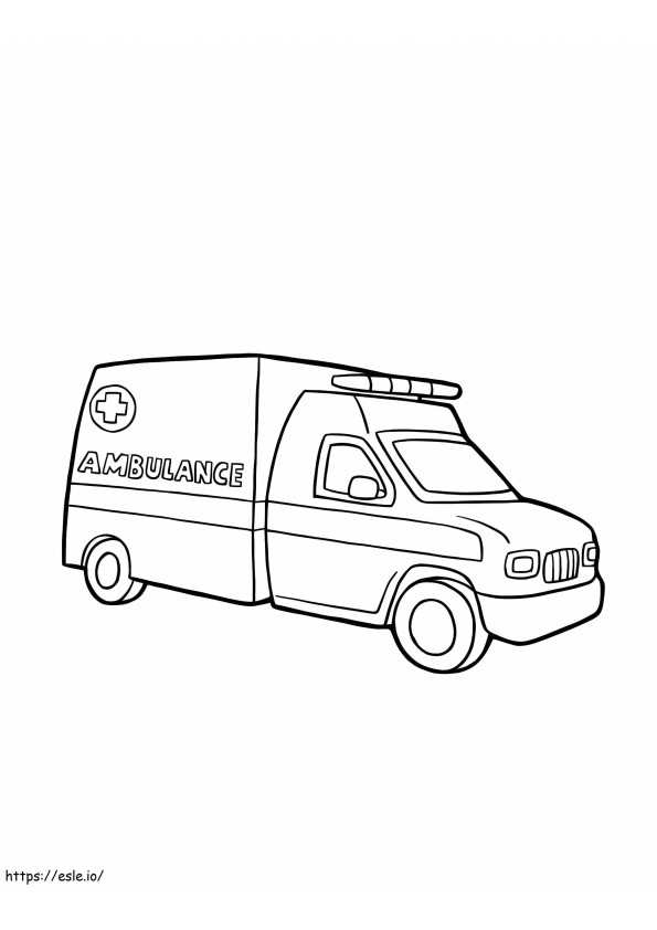 Coloriage Ambulance 10 à imprimer dessin