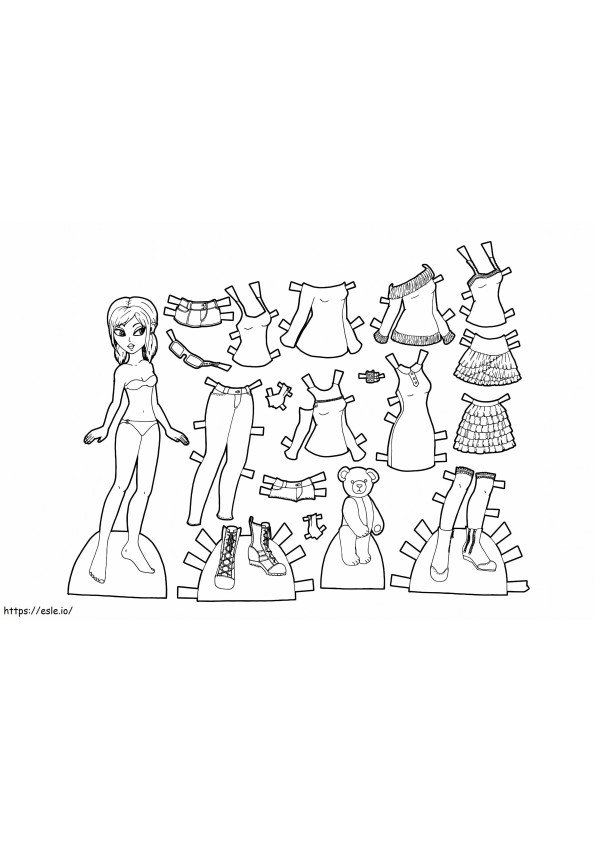 Paper Dolls 17 coloring page