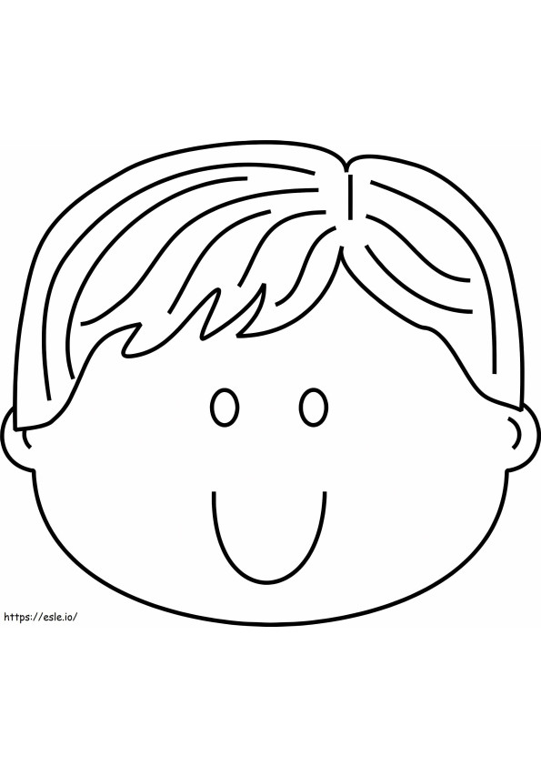 Happy Boy Face coloring page