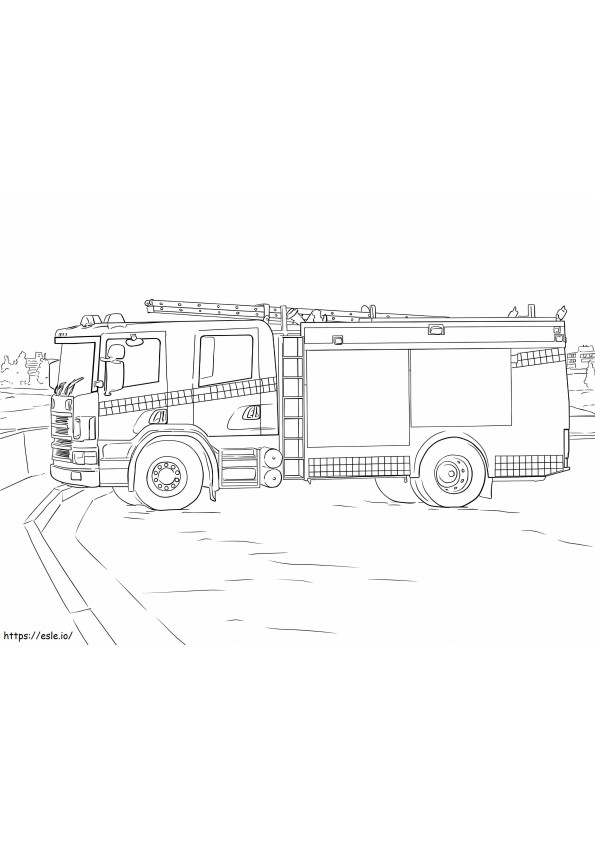1584002045 Camion de pompieri Scania de colorat