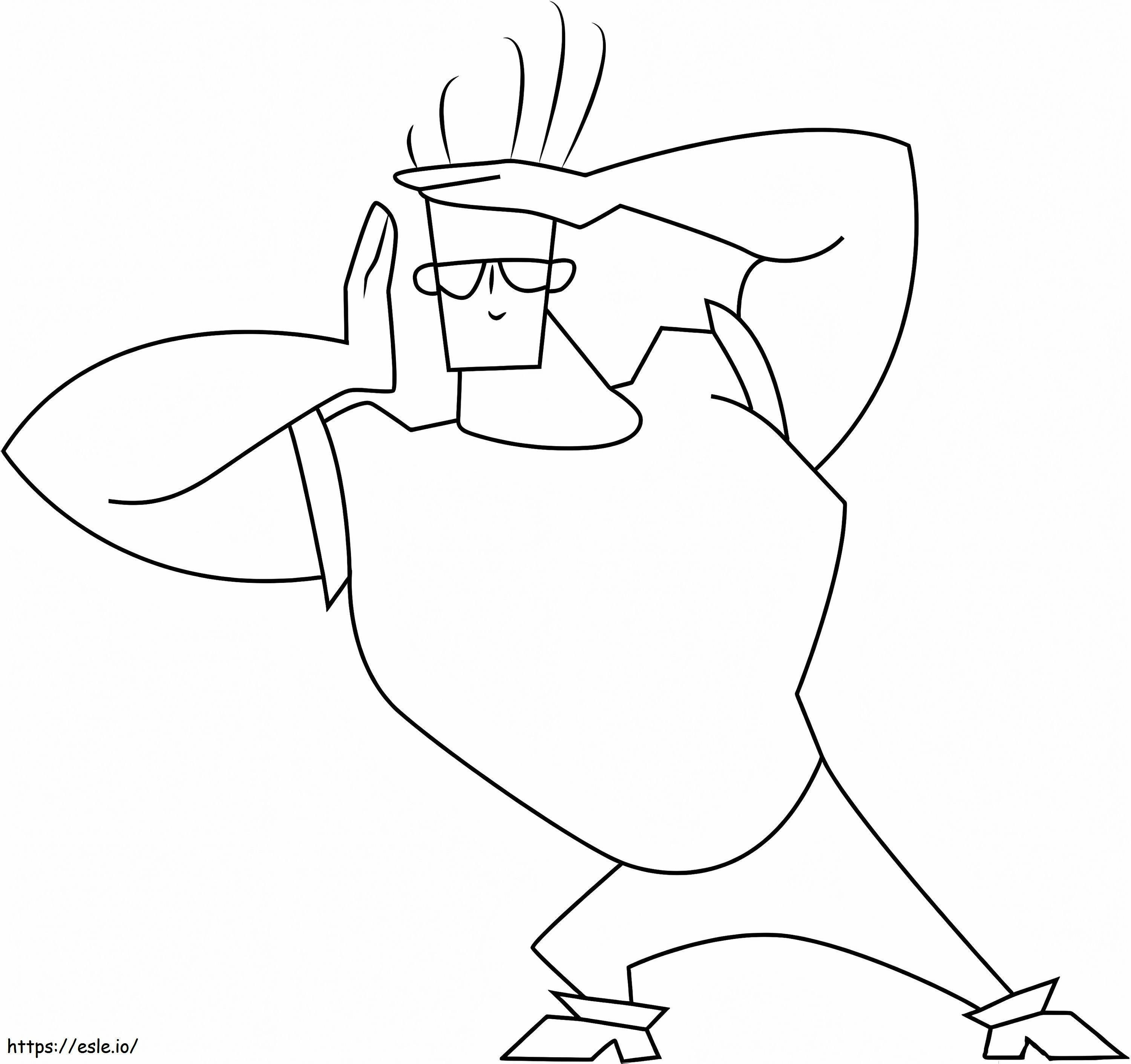 Johnny Bravo Is Cool coloring page