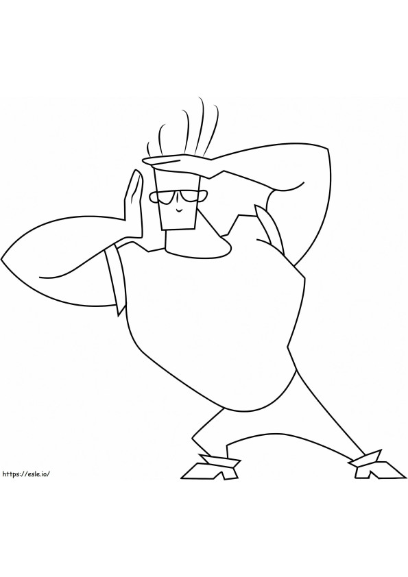 Johnny Bravo Is Cool coloring page