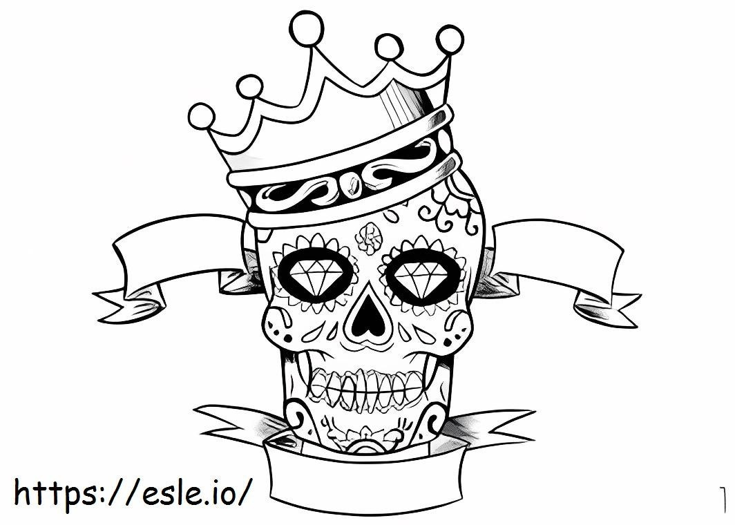 Skull King coloring page