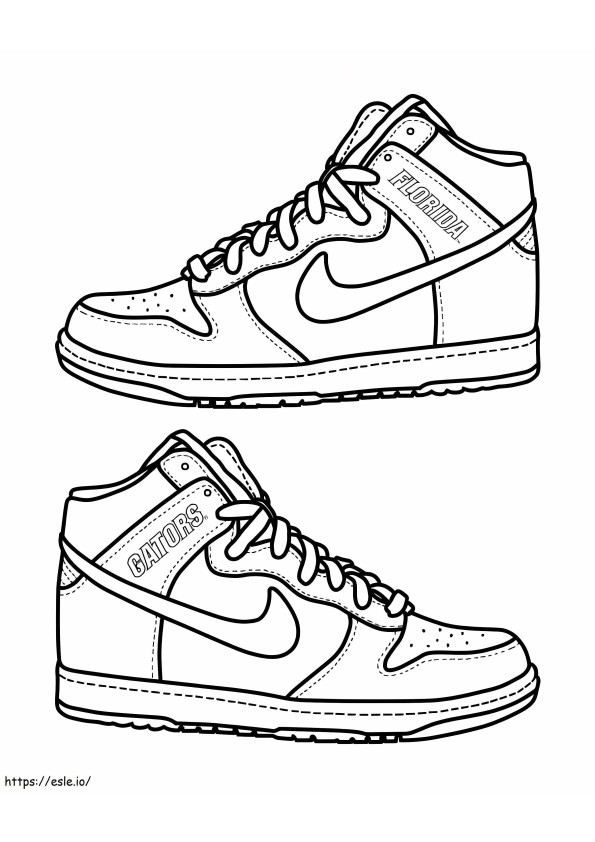 Sneakers Jordan 1 coloring page