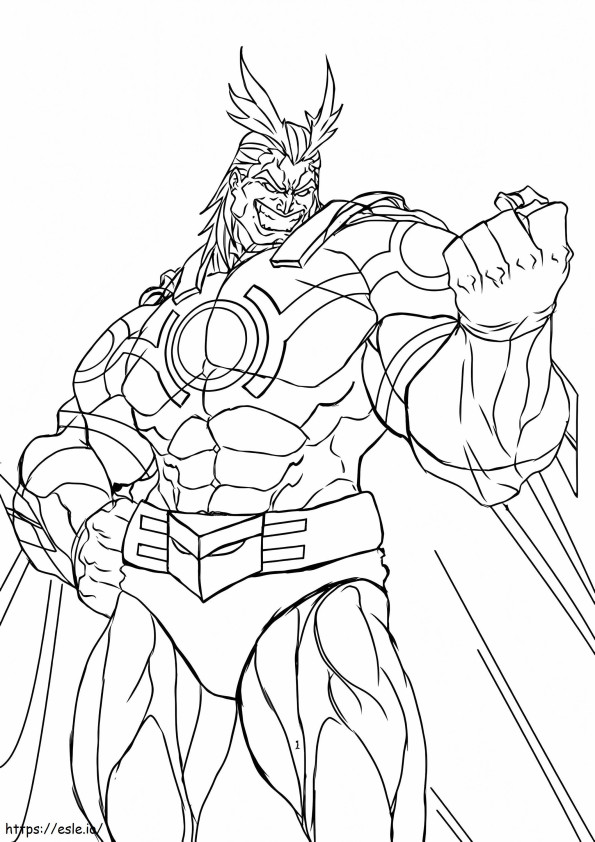 All Might Is Angry coloring page