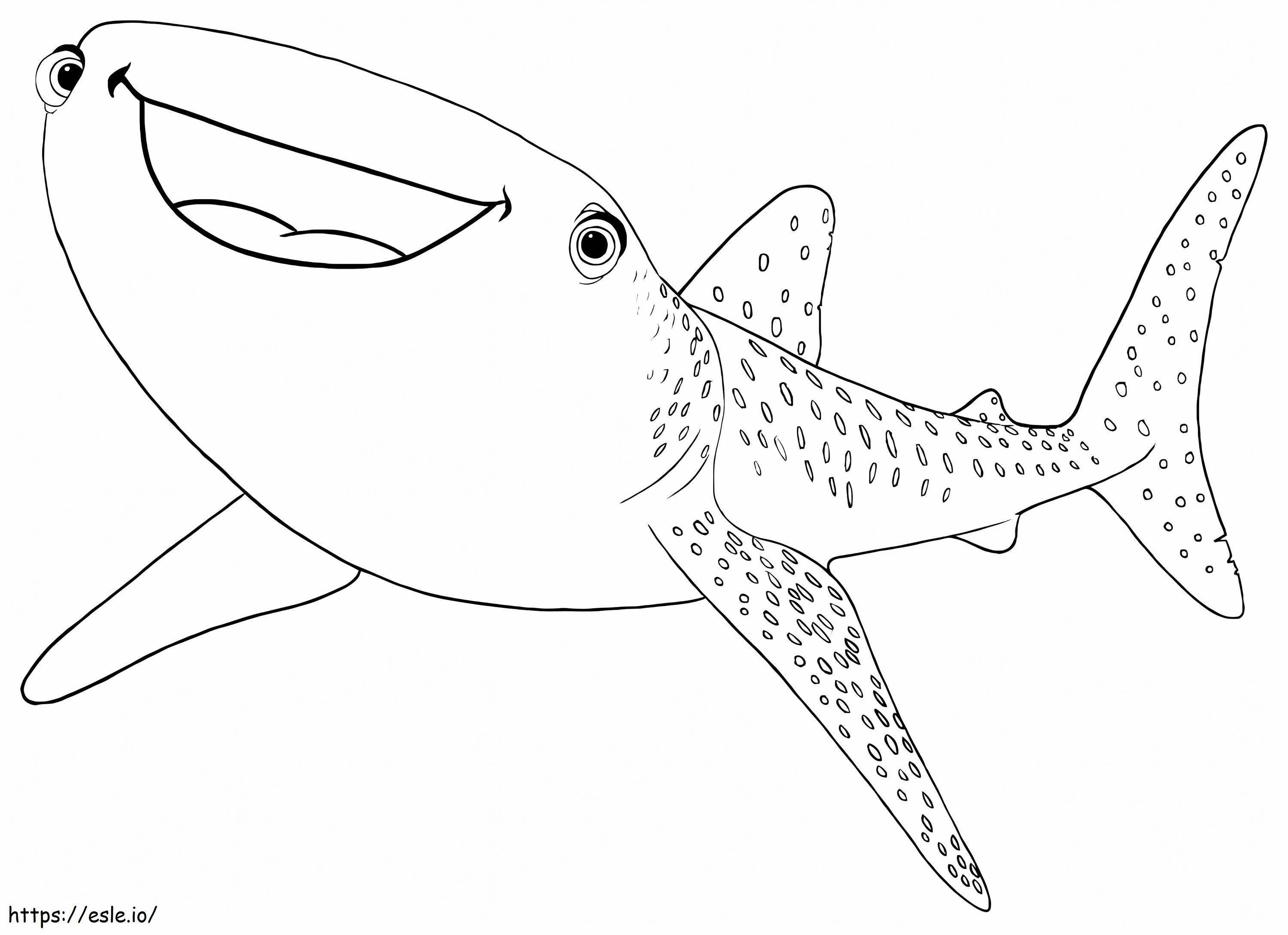 Laughing Shark coloring page