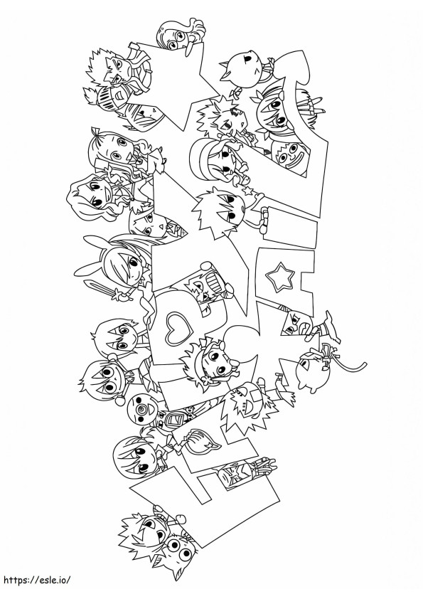 26 Fairy Tail Team Chibi 1 värityskuva
