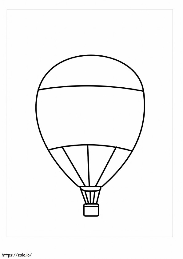 Balão de ar quente pré-escolar para colorir