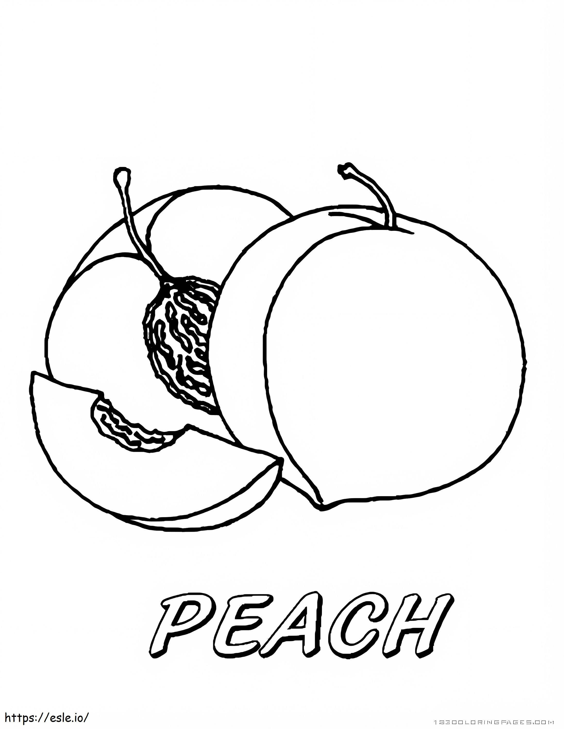 Peach Fruit coloring page
