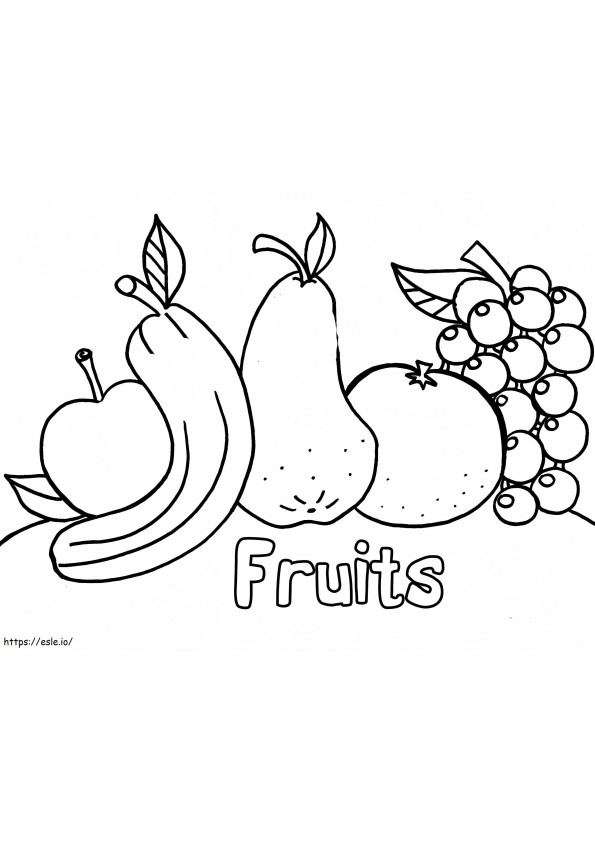 1528420576 Fresh Fruits 1A4 coloring page