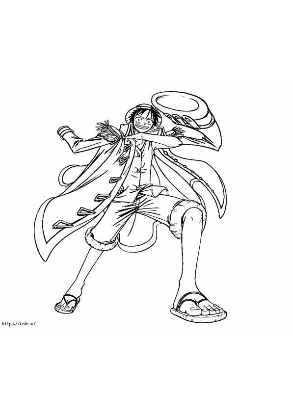 Awesome Luffy coloring page