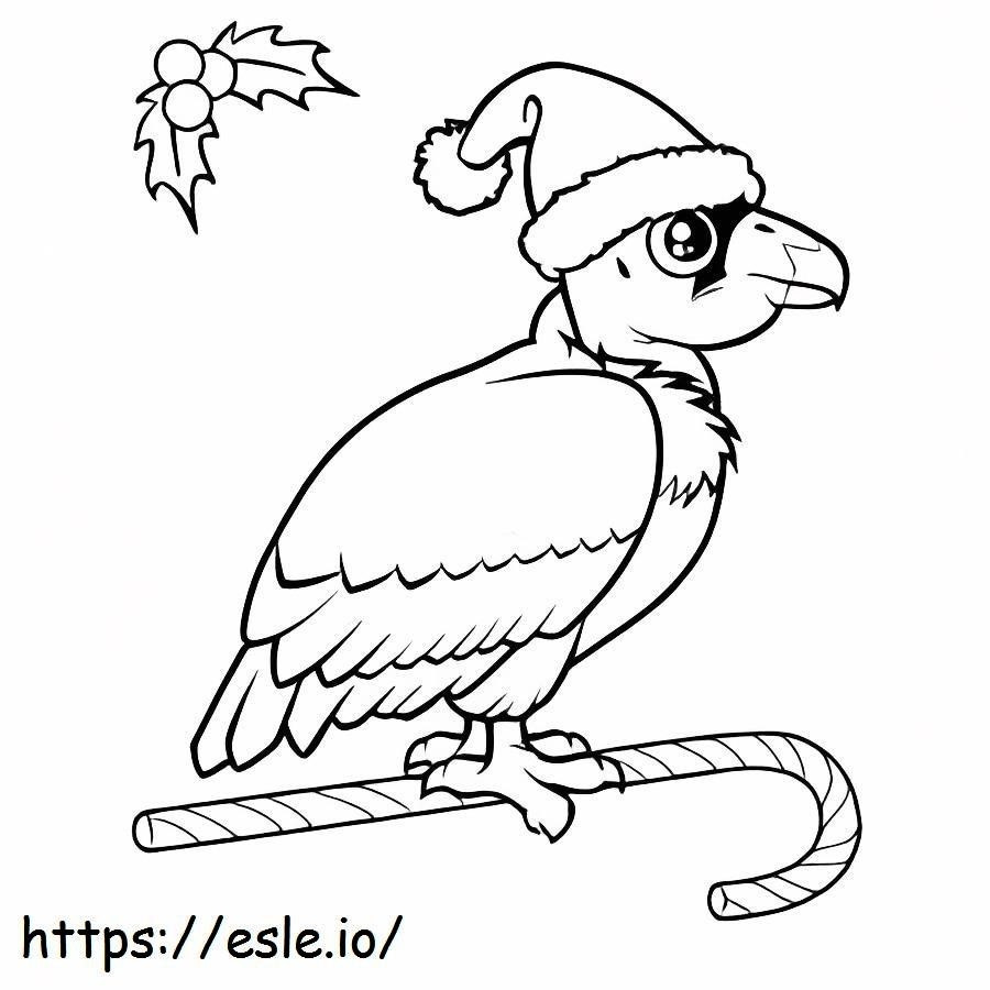 Condor no Natal para colorir