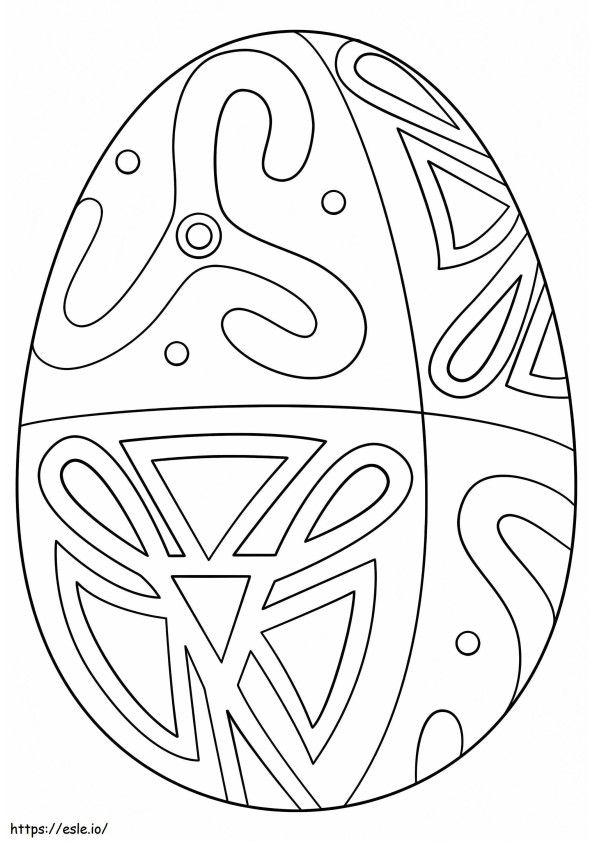 Bonito huevo de Pascua 2 para colorear