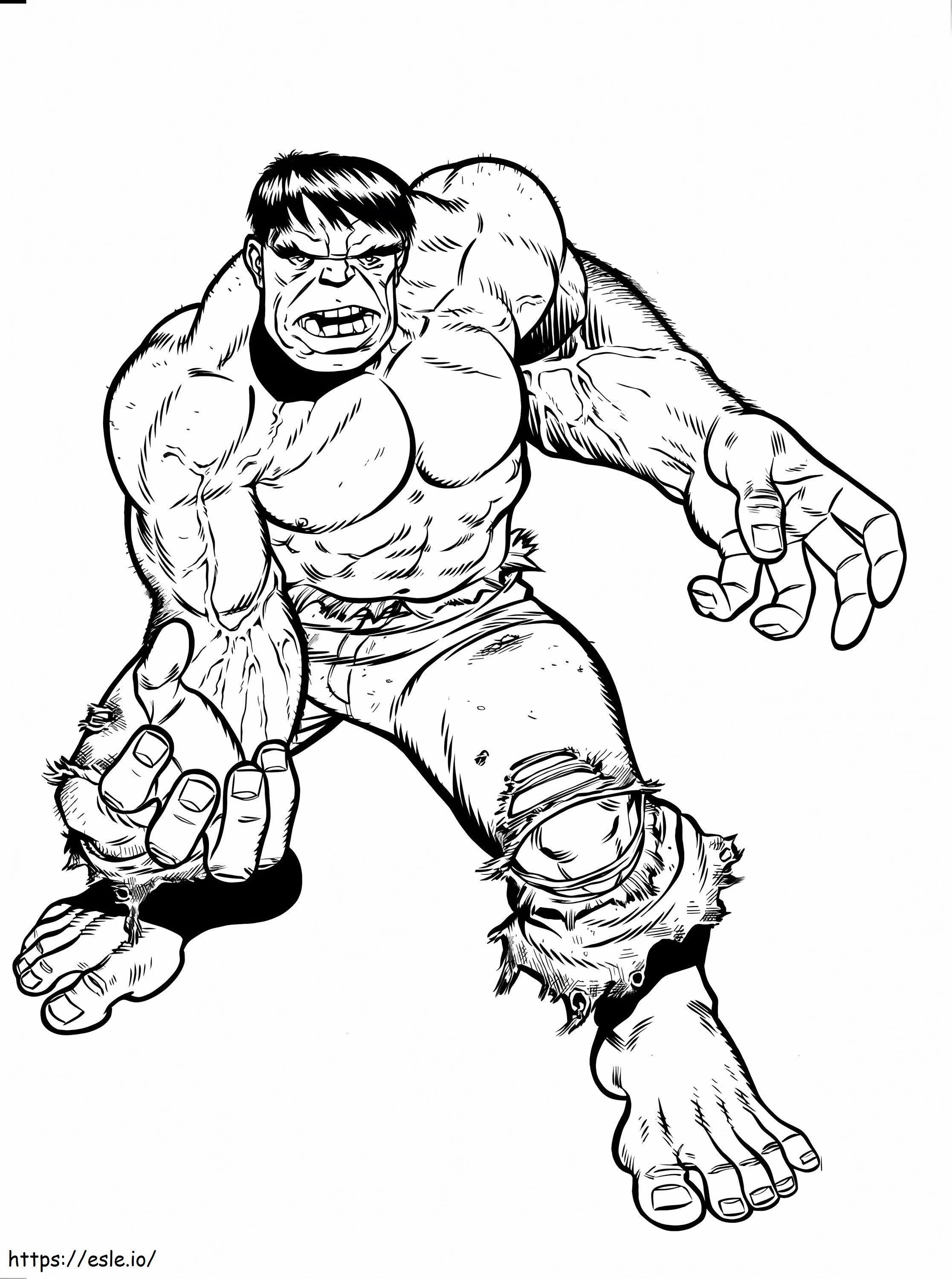 Tired Hulk coloring page