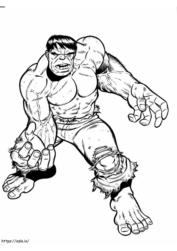 Vermoeide Hulk kleurplaat