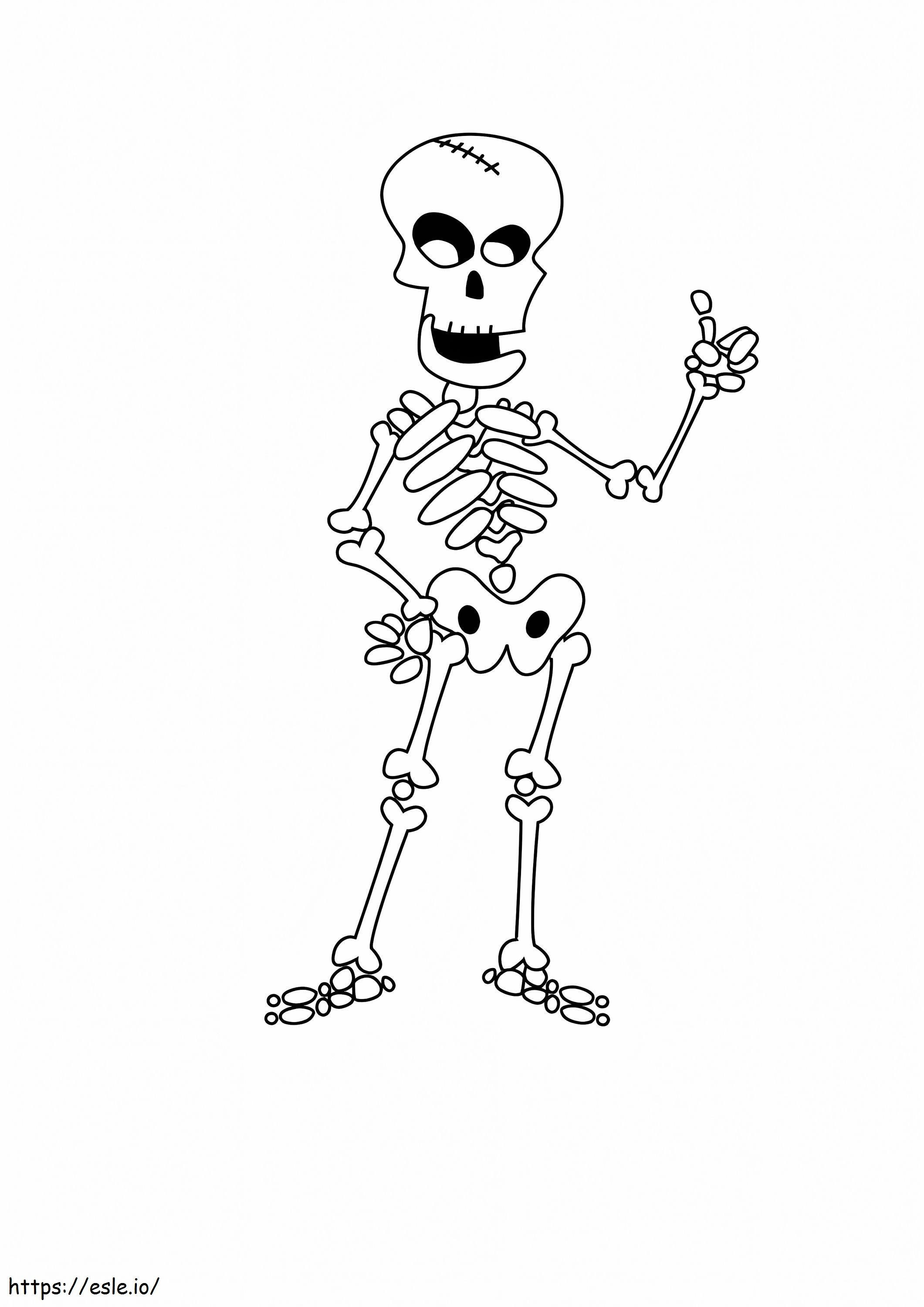 Simple Skeleton coloring page