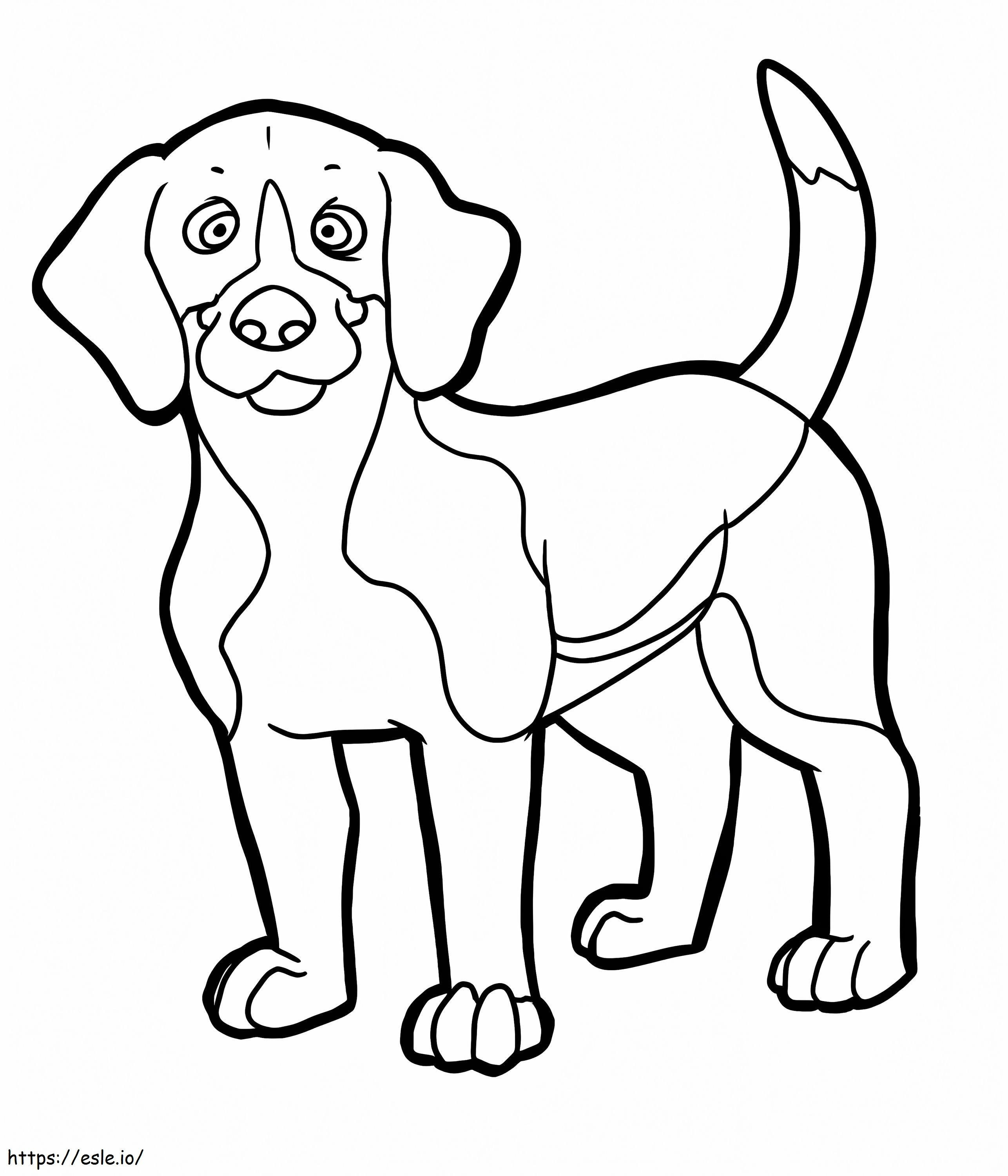 Happy Beagle coloring page