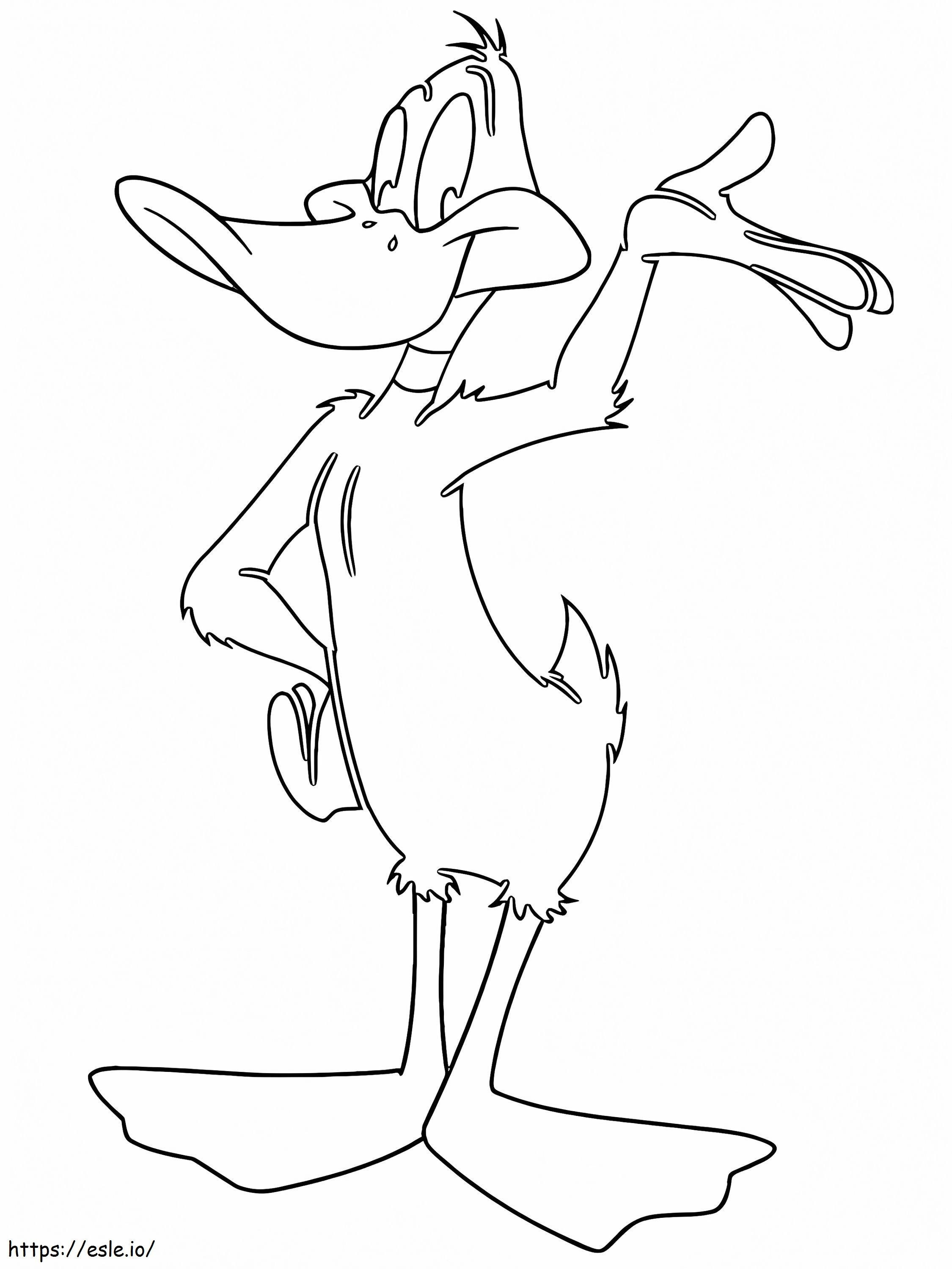 Coloriage Daffy Canard Souriant à imprimer dessin
