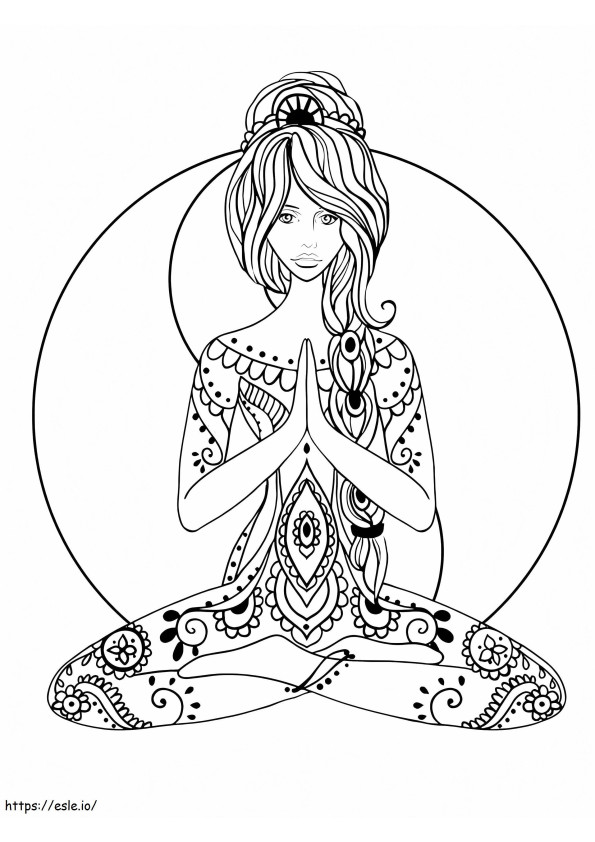 Free Printable Meditation coloring page