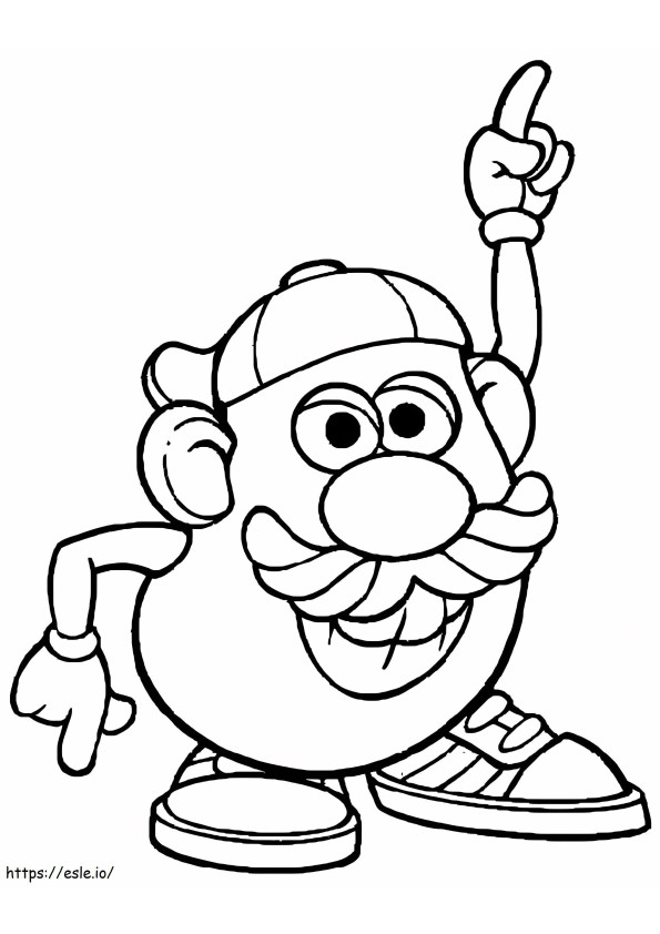 Mr. Potato Head Dancing coloring page