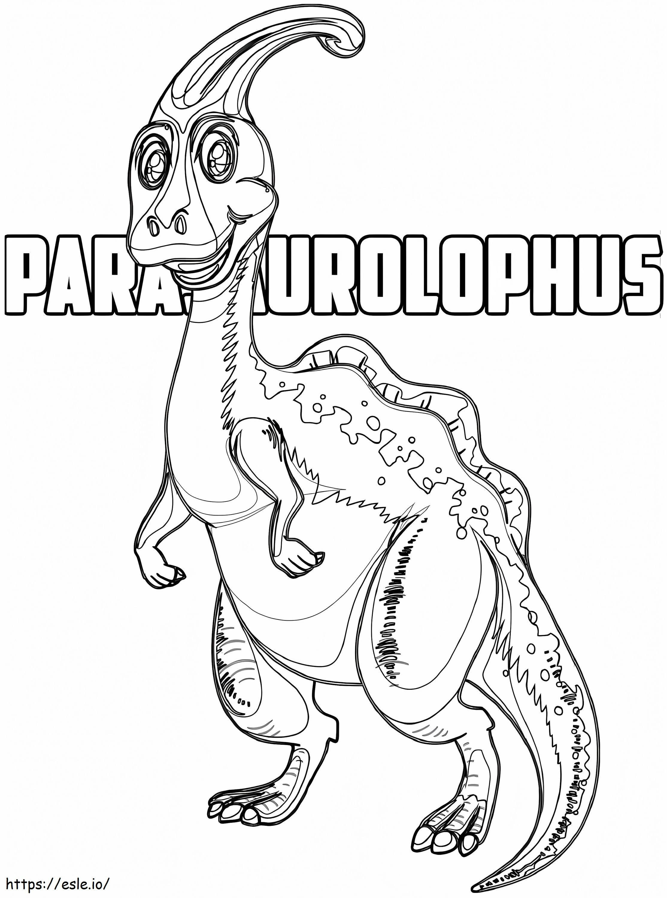 Parasaurolophus 11 de colorat