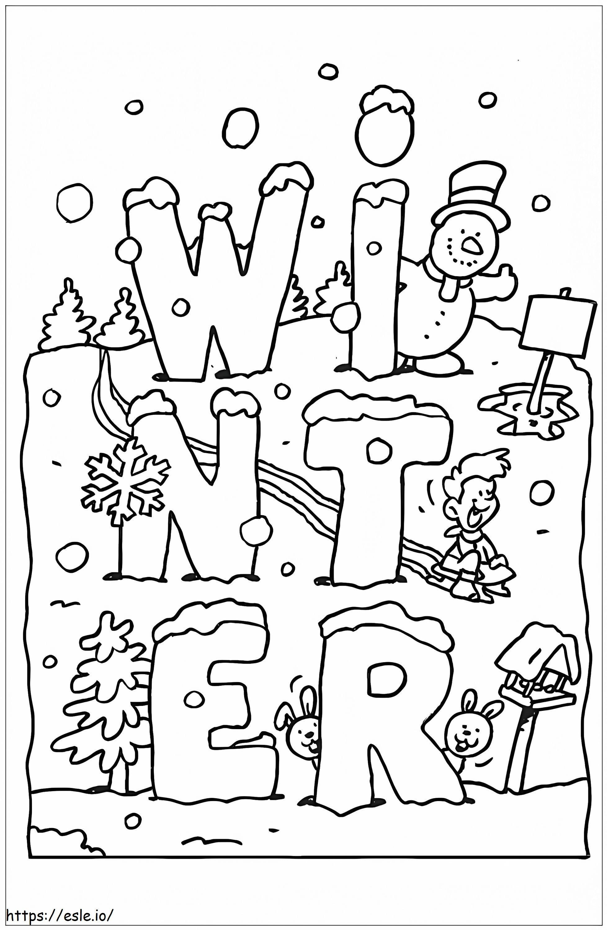 Winter Seasons coloring page